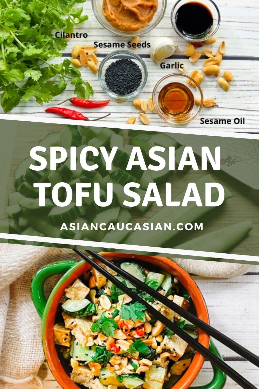 Spicy Asian Tofu Salad - Asian Inspired Eats Food Blog