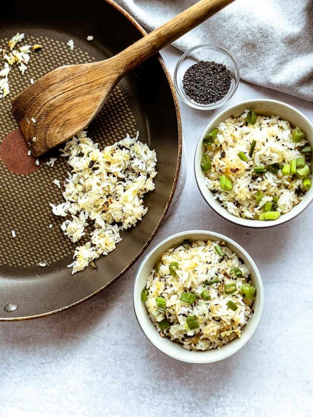 Scallion Rice Recipe Crispy Rice with Ginger and Scallions - Asian Inspired Eats Food Blog