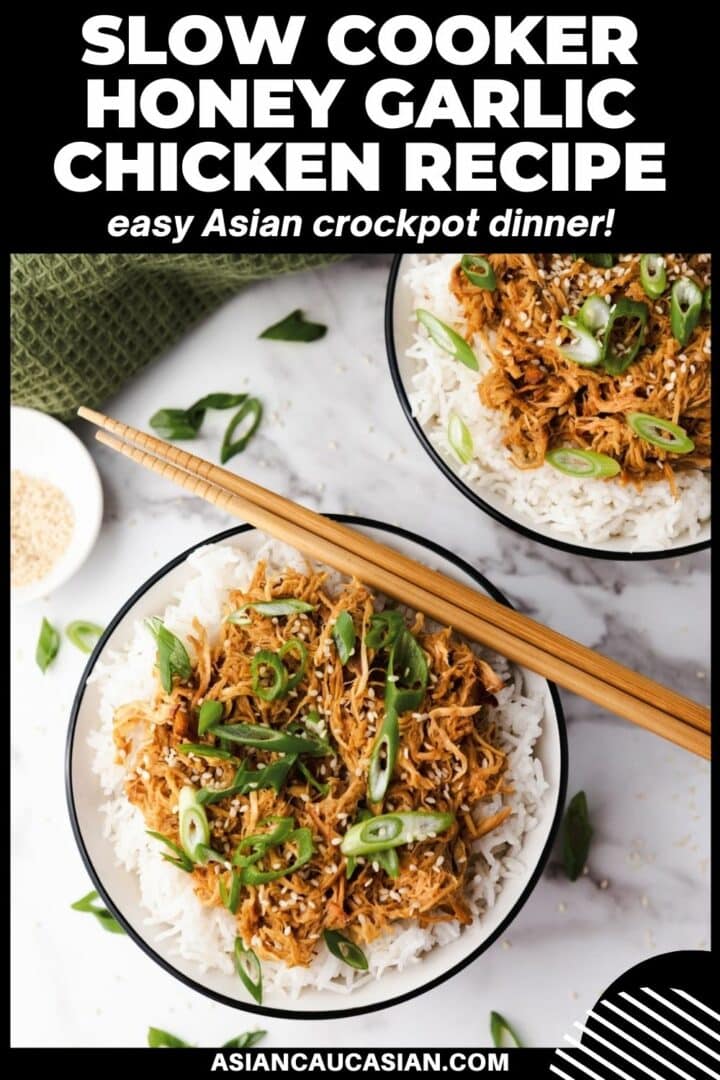 Slow Cooker Honey Garlic Chicken - Asian Inspired Eats Food Blog
